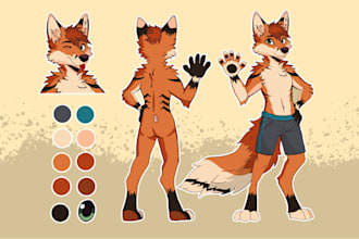 draw furry reference sheet nsfw or sfw