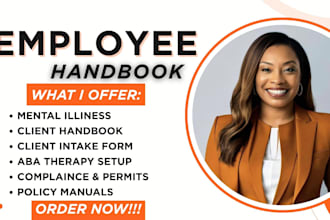 write home care employee handbook, healthcare policy, and sops manuals