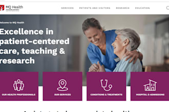 design healthcare website, medical website, hospital website and clinic website
