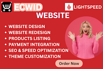 setup SEO speed optimization products listing  ecwid website design redesign