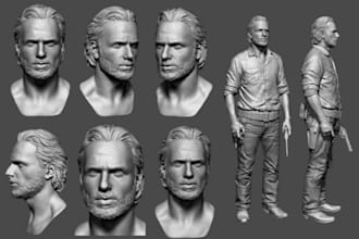 sculpt 3d mask, helmet, 3d face, 3d head, action figure for 3d printing