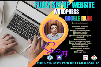 fully set up your wordpress website to get ranking on google
