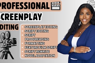 be script editor, proofreader, script doctor for movie script screenplay