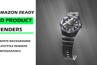 create realistic 3d product renders for amazon listing