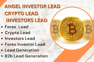 generate angel investors leads, crypto leads, and investor leads
