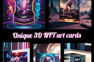 design unique 3d nft cards for your crypto collection