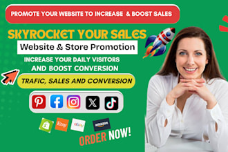 promote and market your shopify ebay etsy shop or any website to boost sales