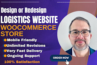 design and redesign logistics website, trucking, dispatch, freight broker