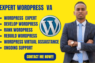 rebuild wordpress design clone rank wordpress wordpress VA website fix seo gdpr