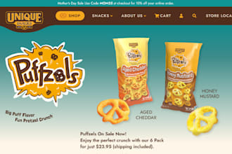 design snacks shopify ice cream store chocolate cake website candy store
