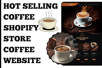 design coffee shopify store coffee website
