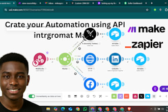 setup make com automation made com heygen n8n ai agent zapier airtable workflow