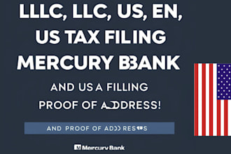 assist with llc formation, ein, US tax filing mercury , and proof of address