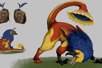 design and illustrate a creature for your world