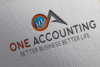 design credit repair accounting, tax, business consulting and financial logo