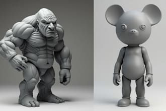 do printable articulated 3d toy, articulated figure, 3d action figure in blender