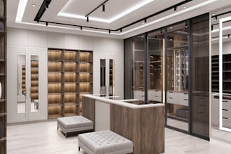 design walk in closets and wardrobes with realistic visuals