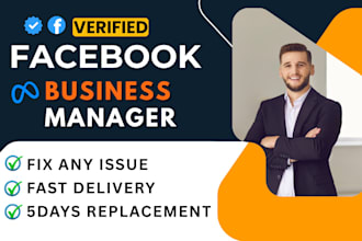create new fresh verified fb business manager and ads account