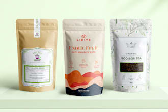 design premium pouch packaging, labels and custom branding to elevate your brand