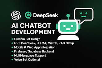 build ai chatbot for your website or mobile app with llm, chatgpt, deepseek