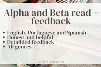 beta and alpha read your story and give honest feedback