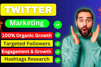 do twitter x marketing manager organic growth and gain real followers