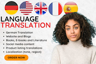 translate from english to german, french, spanish, chinese and vice versa