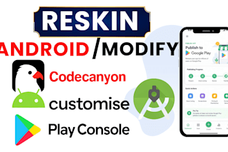 reskin android app icon, name, ads, UI design in 6 hours