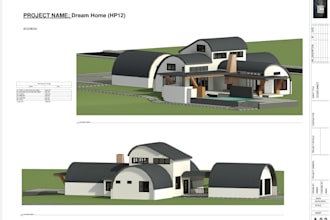 draw professional architectural floor plans, elevations and 3d models in revit