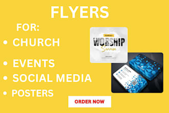 design a modern church flyer, event flyer, or social media flyer
