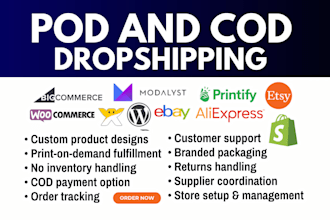 print on demand pod cod ebay shopify wordpress woocommerce wix etsy dropshipping