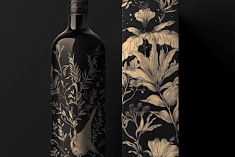 design a premium supplement product label packaging