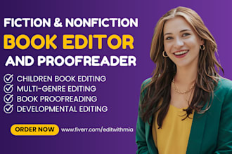 provide book editing ebook proofreading and line editing