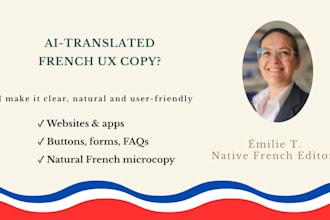 improve your ai translated french UX copy