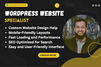 build wordpress ecommerce, personal, portfolio premium site