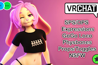 do vrchat avatar commission, vtuber, nsfw, furry, anime