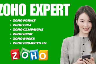 setup zoho crm, zoho one zoho campaign zoho landing page zoho website zoho forms