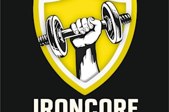 design a modern gym or fitness logo with editable files