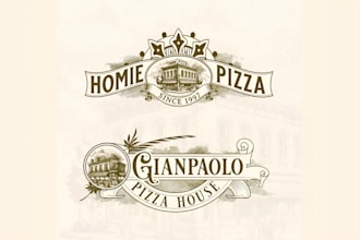 do vintage retro classic custom logo design for business, t shirt, and brand