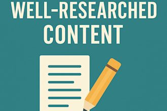 write engaging and well researched content for blogs, websites or social media