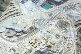 model and render detailed 3d design for mining site and quarry masterplan