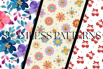 design seamless vector repeat patterns for fabric print