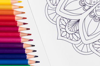 create adult coloring pages and kids activity books for KDP