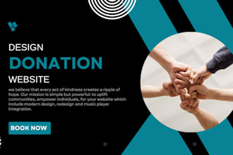 design donation website, charity website, nonprofit website, 501c3 crowdfunding