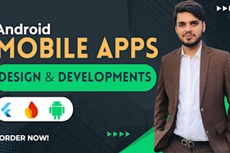 do mobile app development, design app development as flutter app developer