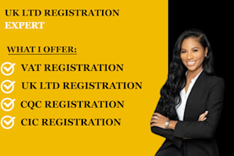 uk ltd company registration ltd registration utr, vat cic, cqc eoriregistration
