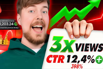 design attractive clickbait amazing youtube thumbnail