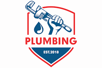 do cleaning plumbing heating hvac oil gas 3d logo design