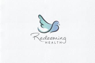 design watercolor abstract health wellness branding logo