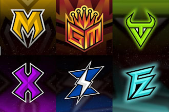 design monogram gaming logo, kick, esports, twitch, youtube or any graphic